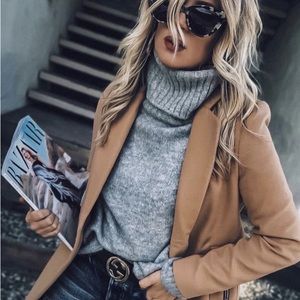 VICI womens gray turtleneck sweater size large